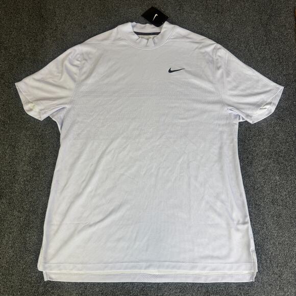 Nike Dri-FIT ADV Golf Tiger Woods Mock Polo Mens Large Light Violet DR5324-536 - Picture 2 of 8